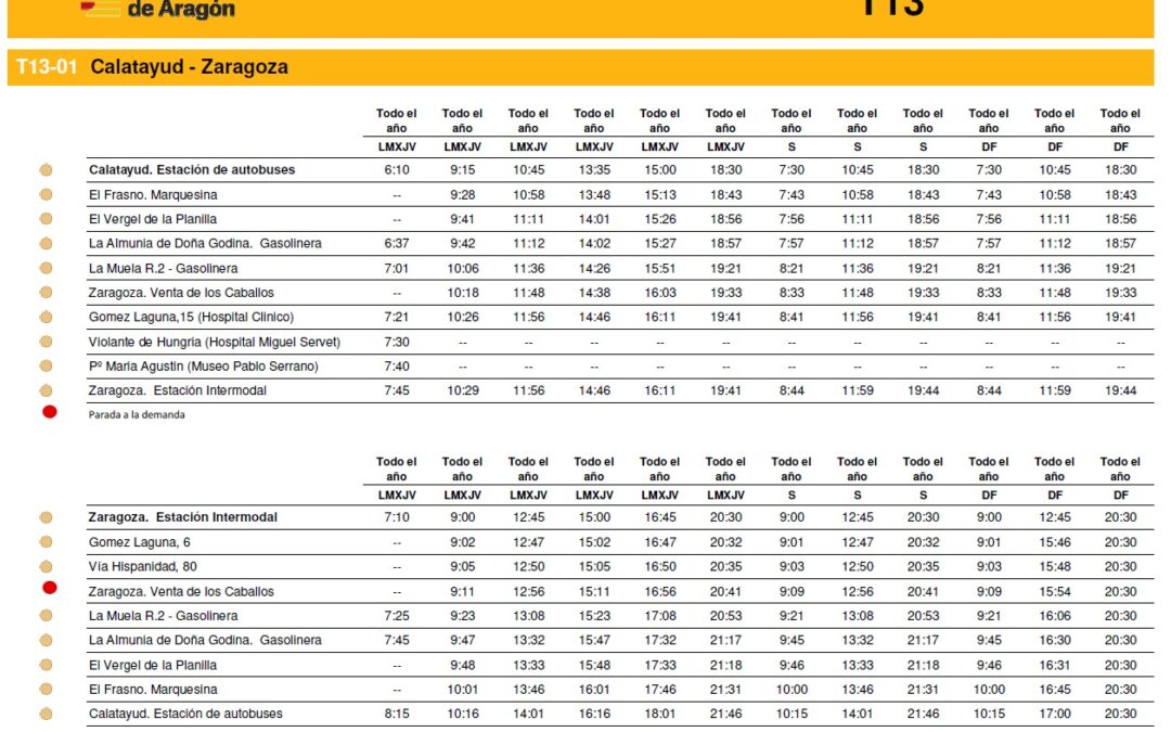 Hoy lunes entran en servicio los nuevos servicios de autobús en las distintas rutas.